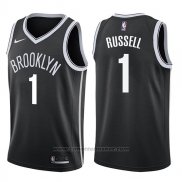 Maglia Brooklyn Nets D'angelo Russell #1 Icon 2017-18 Nero