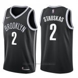 Maglia Brooklyn Nets Nik Stauskas #2 Icon 2017-18 Nero