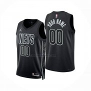 Maglia Brooklyn Nets Personalizzate Statement 2024-25 Nero