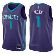 Maglia Charlotte Hornets Malik Monk #1 Statement 2017-18 Viola