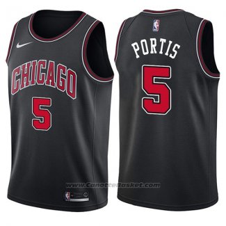 Maglia Chicago Bulls Bobby Portis #5 Statement 2017-18 Nero