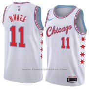 Maglia Chicago Bulls David Nwaba #11 Citta 2018 Bianco