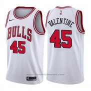 Maglia Chicago Bulls Denzel Valentine #45 Association 2017-18 Bianco