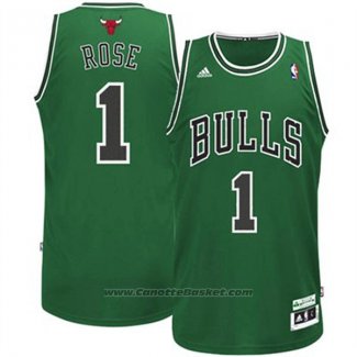 Maglia Chicago Bulls Derrick Rose #1 ST.Patrick's Day Verde