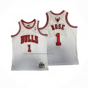Maglia Chicago Bulls Derrick Rose No 1 Mitchell & Ness 2008-09 Bianco