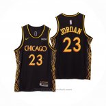 Maglia Chicago Bulls Michael Jordan #23 Citta 2020-21 Nero