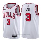 Maglia Chicago Bulls Omer Asik #3 Association 2017-18 Bianco