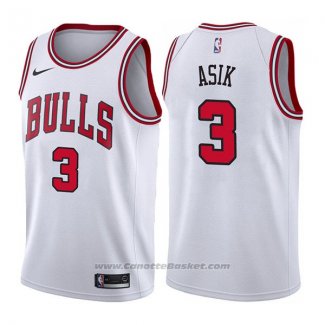 Maglia Chicago Bulls Omer Asik #3 Association 2017-18 Bianco