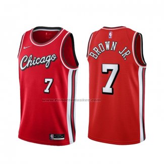 Maglia Chicago Bulls Troy Brown JR. NO 7 Citta 2021-22 Rosso