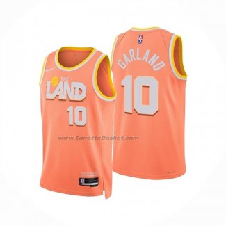Maglia Cleveland Cavaliers Darius Garland No 10 Citta 2025-26 Arancione