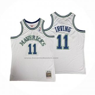 Maglia Dallas Mavericks Kyrie Irving No 11 Mitchell & Ness 2023-24 Bianco