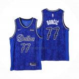 Maglia Dallas Mavericks Luka Doncic NO 77 Fashion Royalty Blu