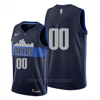 Maglia Dallas Mavericks Personalizzate Statement 2017-18 Blu