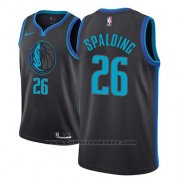 Maglia Dallas Mavericks Ray Spalding #26 Citta 2018-19 Blu