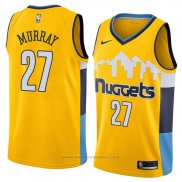 Maglia Denver Nuggets Jamal Murray #27 Statement 2018 Giallo