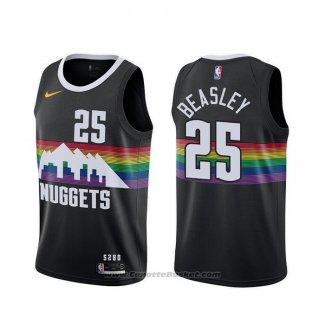 Maglia Denver Nuggets Malik Beasley #25 Citta 2019-20 Nero