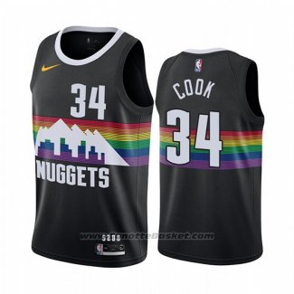 Maglia Denver Nuggets Tyler Cook #34 Citta Nero