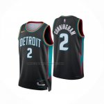 Maglia Detroit Pistons Cade Cunningham No 2 Citta 2025-26 Nero