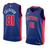 Maglia Detroit Pistons Jose Calderon #81 Icon 2018 Blu