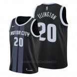 Maglia Detroit Pistons Wayne Ellington #20 Citta Nero