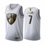 Maglia Golden Edition Brooklyn Nets Kevin Durant #7 Bianco
