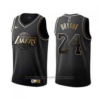 Maglia Golden Edition Los Angeles Lakers Kobe Bryant Nero