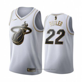 Maglia Golden Edition Miami Heat Jimmy Butler #22 Bianco