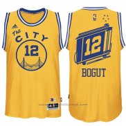 Maglia Golden State Warriors Andrew Bogut #12 Retro City Bus Giallo