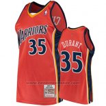 Maglia Golden State Warriors Kevin Durant 2009-10 Hardwood Classics Arancione
