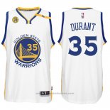 Maglia Golden State Warriors Kevin Durant #35 Bianco