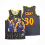 Maglia Golden State Warriors Stephen Curry NO 30 Mitchell & Ness MVP Nero