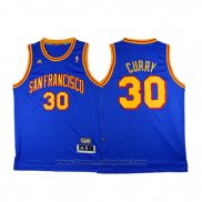 Maglia Golden State Warriors Stephen Curry #30 Retro Blu