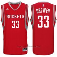 Maglia Houston Rockets Corey Brewer #33 Rosso