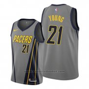 Maglia Indiana Pacers Thaddeus Young #21 Citta Edition Grigio