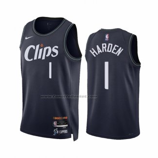 Maglia Los Angeles Clippers James Harden #1 Citta 2023-24 Blu