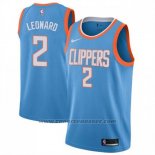 Maglia Los Angeles Clippers Kawhi Leonard #2 Citta 2019 Blu