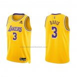 Maglia Los Angeles Lakers Anthony Davis NO 3 75th Anniversary 2021-22 Giallo