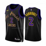 Maglia Los Angeles Lakers Jarred Vanderbilt #2 Citta 2023-24 Nero