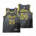 Maglia Los Angeles Lakers Kobe Bryant NO 24 Crenshaw Black Mamba Nero