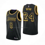 Maglia Los Angeles Lakers Kobe Bryant NO 8 24 Black Mamba Nero