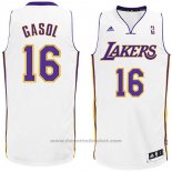 Maglia Los Angeles Lakers Pau Gasol #16 Bianco