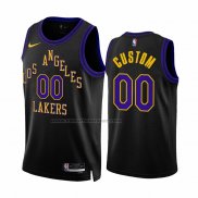 Maglia Los Angeles Lakers Personalizzate Citta 2023-24 Nero