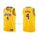 Maglia Los Angeles Lakers Rajon Rondo NO 4 75th Anniversary 2021-22 Giallo