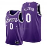 Maglia Los Angeles Lakers Russell Westbrook NO 0 Citta 2021-22 Viola