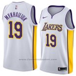 Maglia Los Angeles Lakers Sviatoslav Mykhailiuk #19 Association 2018 Bianco