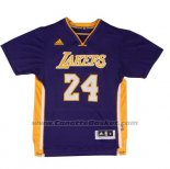 Maglia Manica Corta Los Angeles Lakers Kobe Bryant #24 Viola