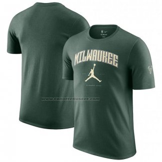 Maglia Manica Corta Milwaukee Bucks Essential Citta Verde