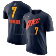 Maglia Manica Corta Oklahoma City Thunder Chet Holmgren Citta 2023-24 Blu