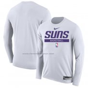 Maglia Manica Lunga Phoenix Suns Practice Performance 2022-23 Bianco