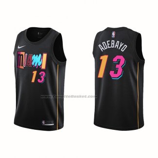 Maglia Miami Heat Bam Adebayo NO 13 Citta 2021-22 Nero